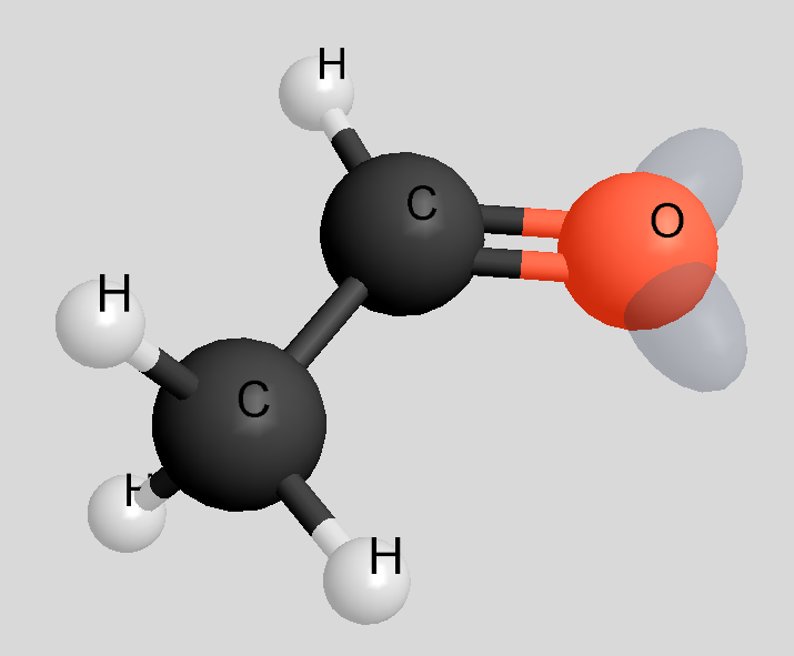 Acetaldehyd-VSEPR-Modell